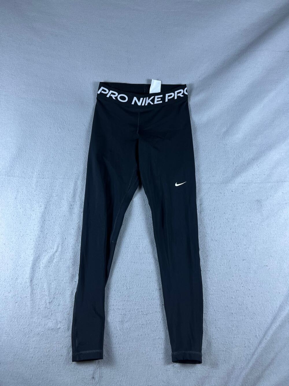 Nike Mid-Rise Mesh-Panelled Leggings Womens M Black Skinny Training Athletic Gym